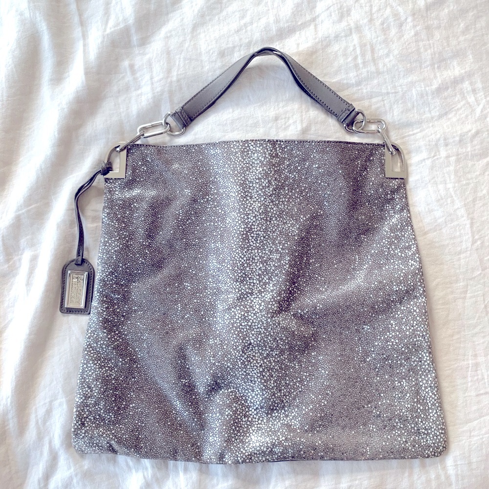 Badgley Mischka Snakeskin Hobo Tote